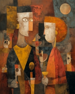 Couple with Wine