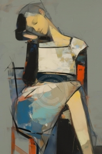 Resting on the chair