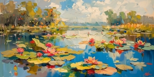 Lotusteich Landschaft