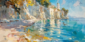 Paesaggio marino impressionista