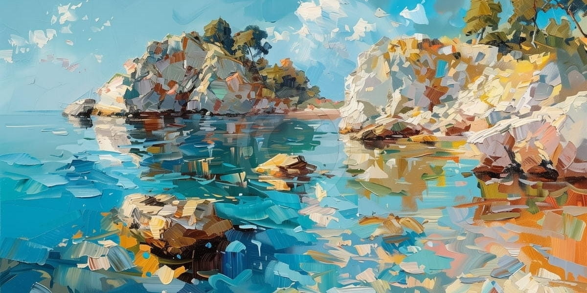 Seascape with rocks