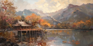 Zeitgen&ouml;ssische chinesische Landschaft