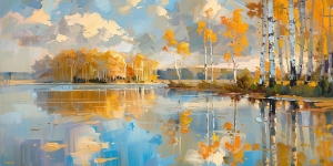 Paysage de bouleaux