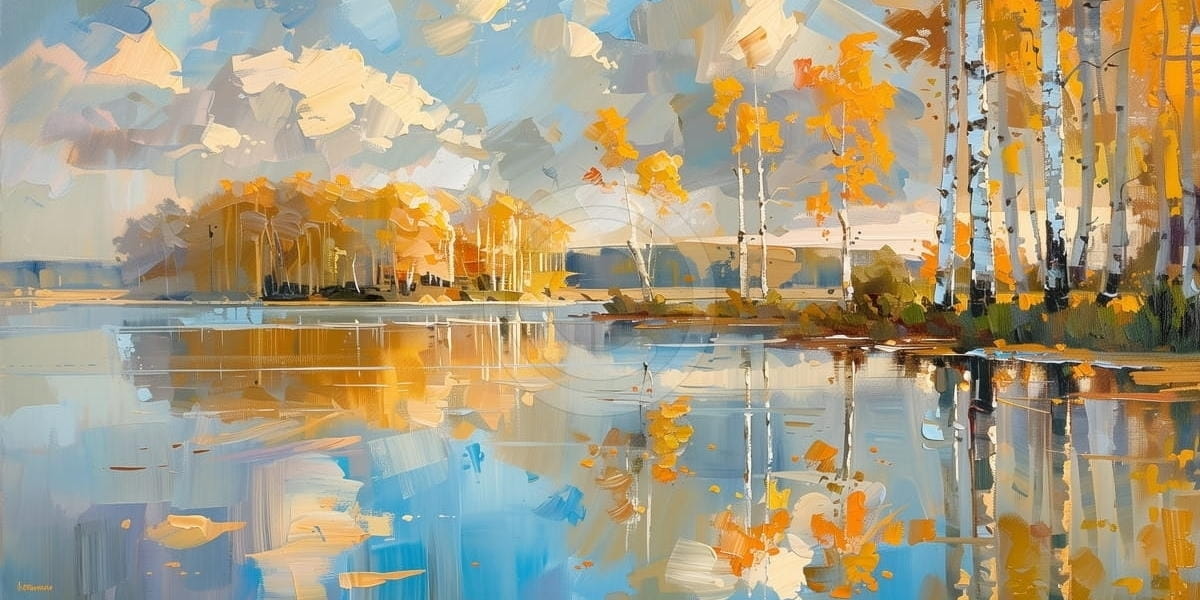 Birch tree landscape