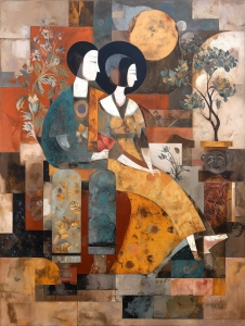 Couple assis ensemble