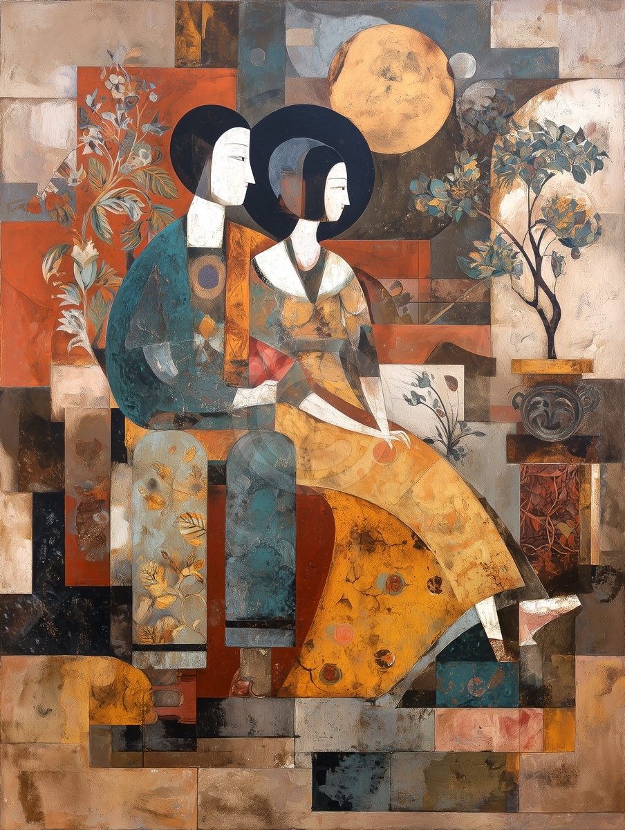 Couple assis ensemble