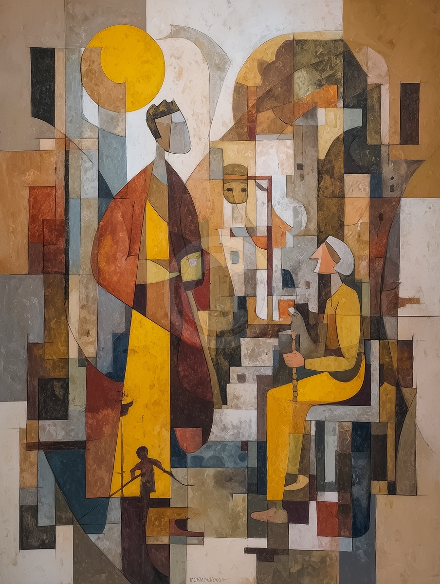 People in Abstract Scene