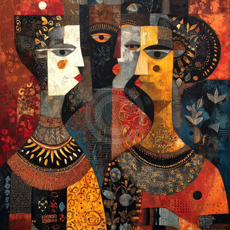 Abstract Faces Composition: