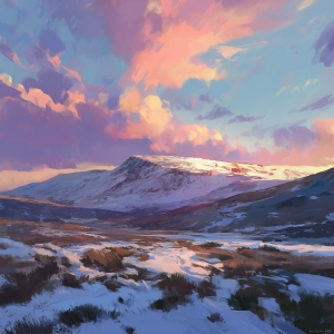 Soft Light Over Hills