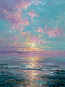 Pastel Sunset Over the Sea