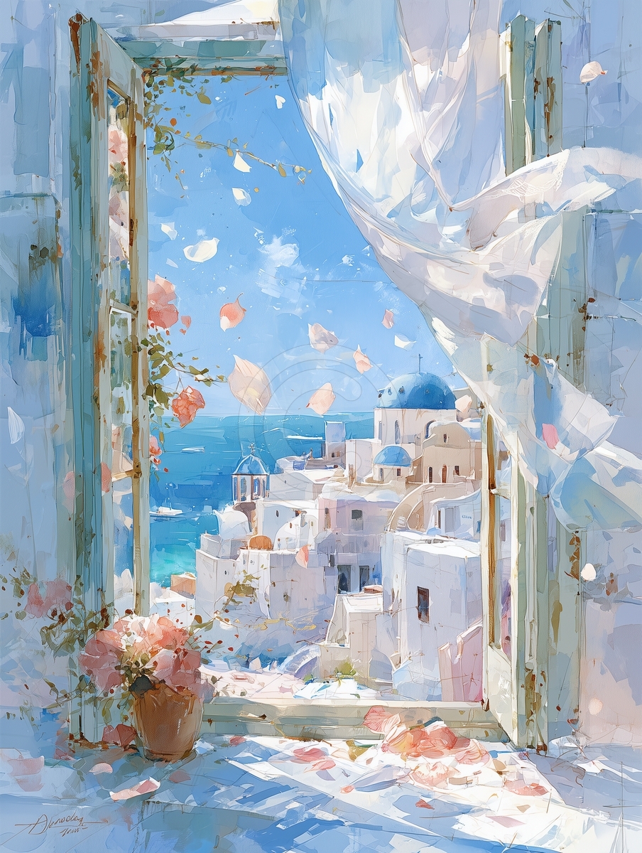 Fenster nach Santorin