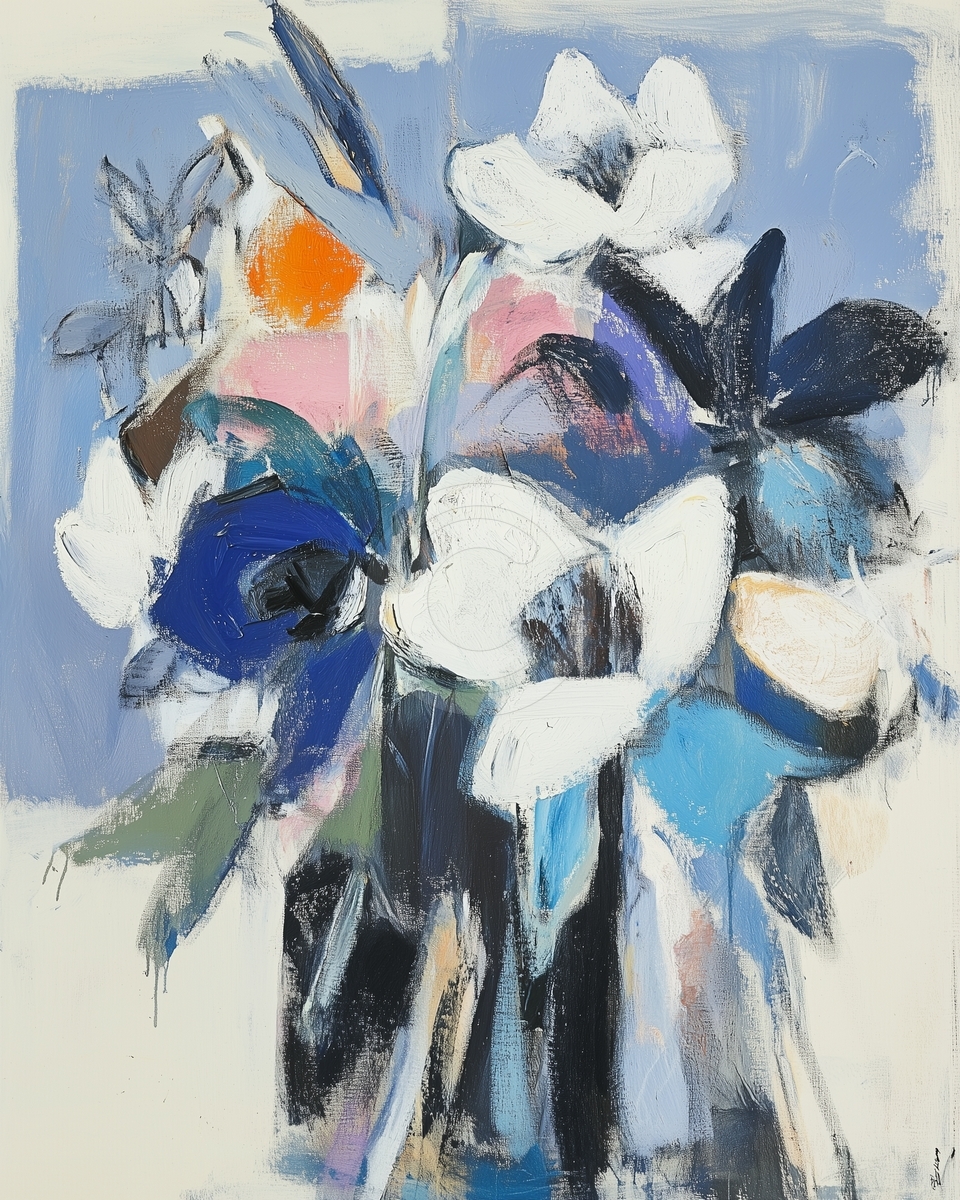 Fiori Blu Astratti