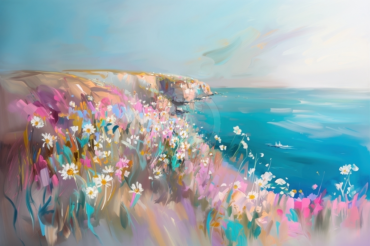 Wildblumenwiese am Meer