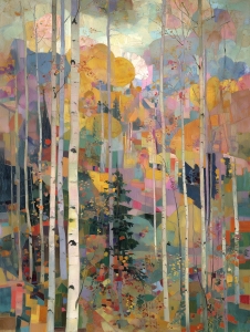 Bosque de Abedules en Colores Oto&ntilde;ales