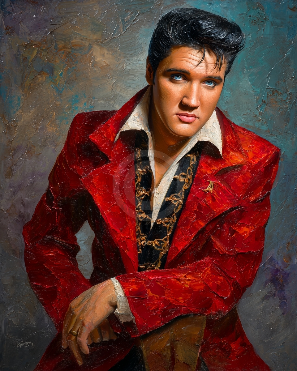 Retrato de Elvis Presley