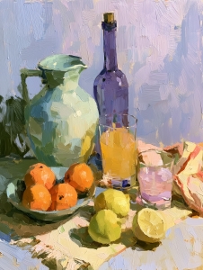 Botella violeta, luz c&iacute;trica