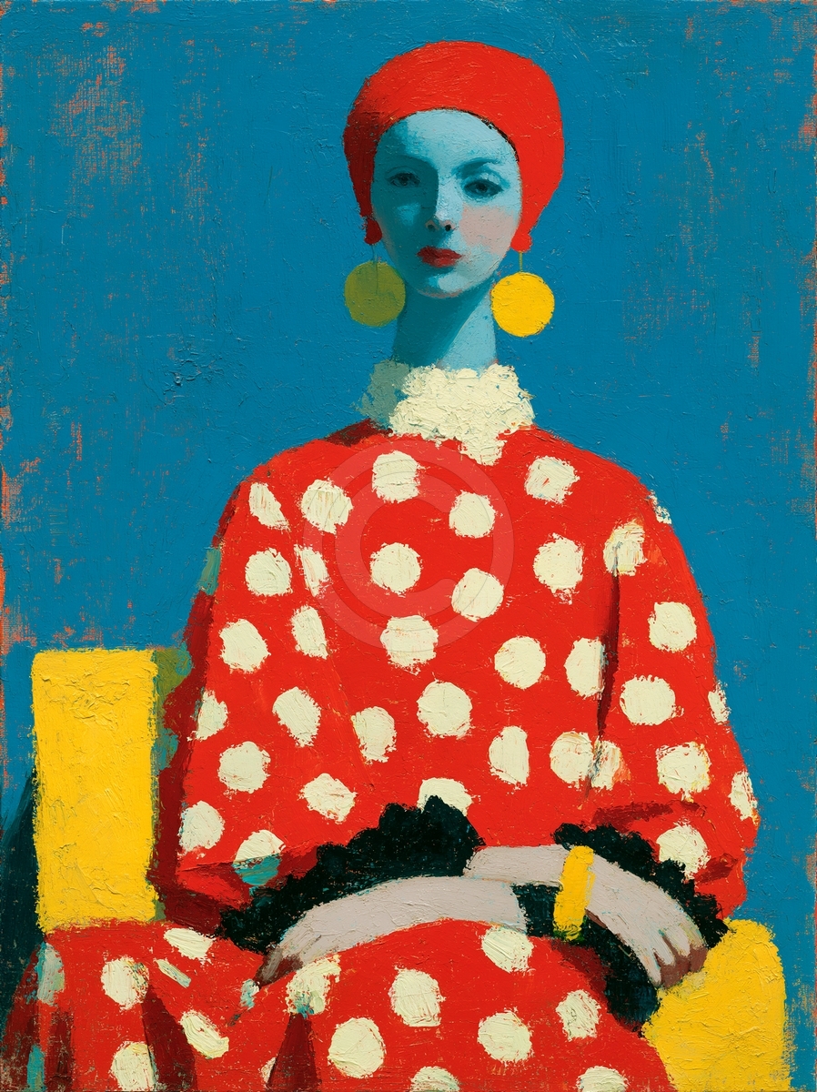 Pois rossi, blu elettrico