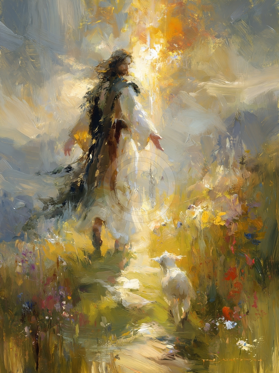 Caminando con un cordero