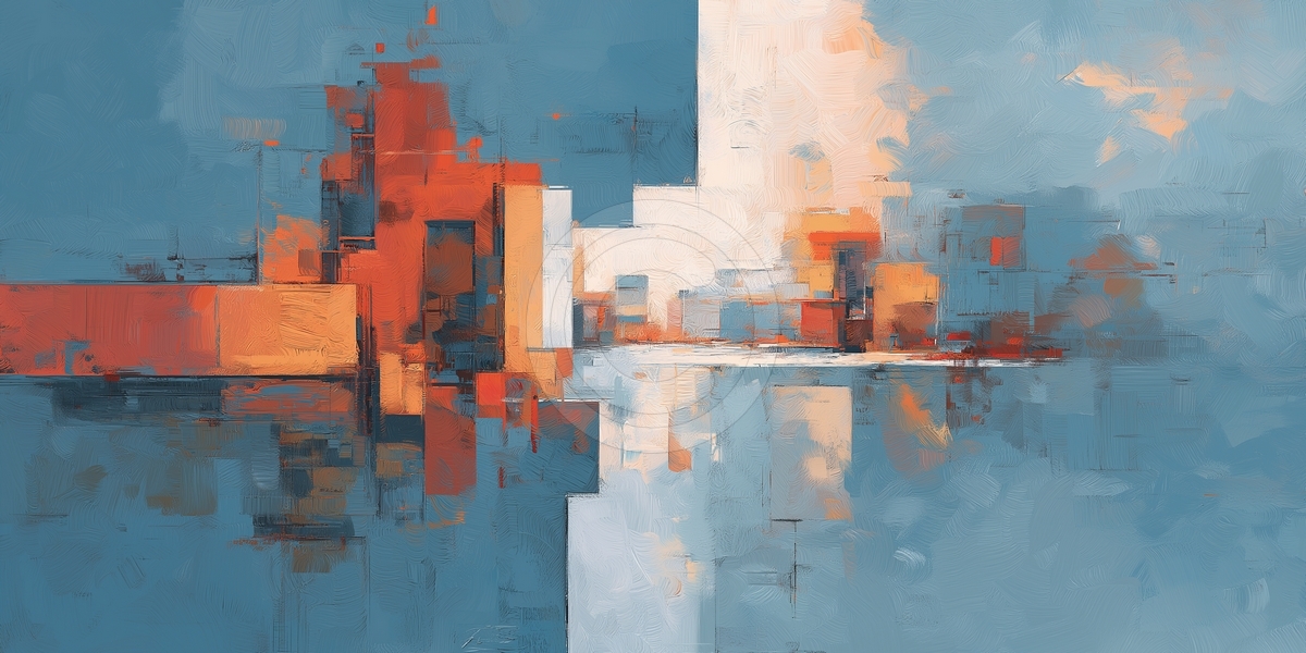 City in Rust and Blue