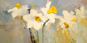 Narcisos en luz suave