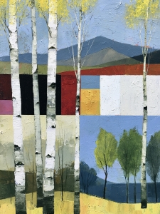 Modern Landscape with Birches