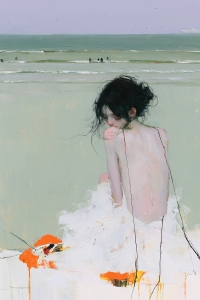 Frau im Meer