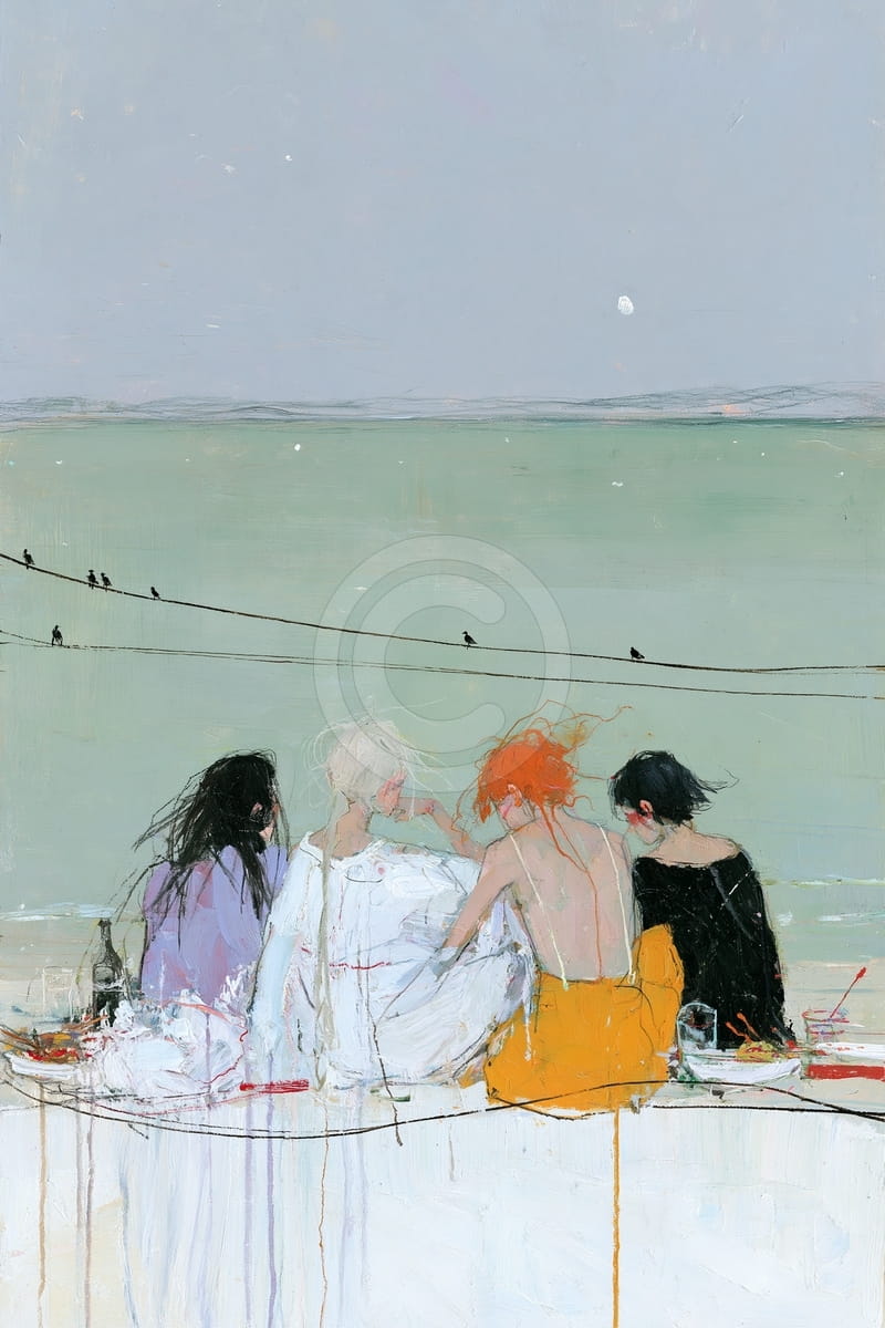 Four Women by the Sea