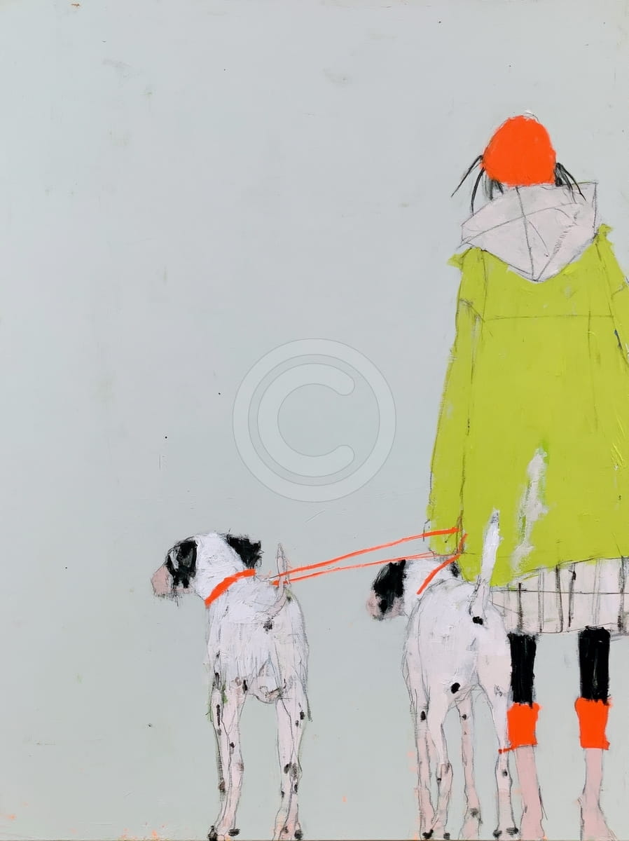 Mädchen mit Hunden
